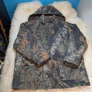 Vintage Natural Habitat Mossy Oak Camo Hunting Jacket Size XXL